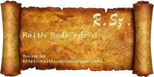 Reith Szórád névjegykártya